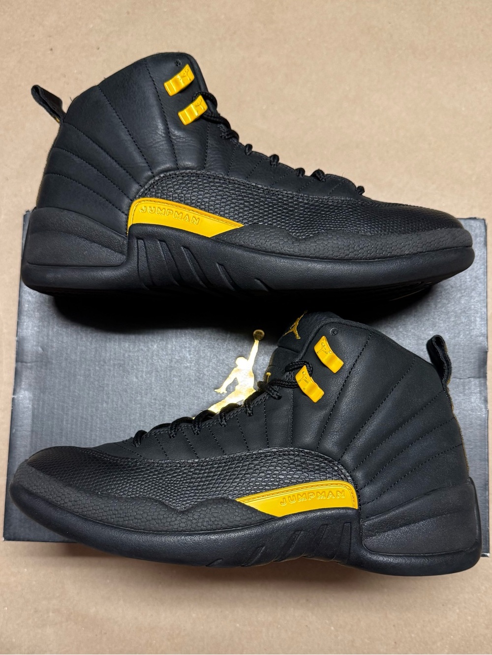 Nike Air Jordan 12 XII Retro Black Taxi Men’s size 9 Basketball Shoes Rare!